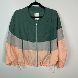 Anthropologie Elevenses Color Block Windbreaker